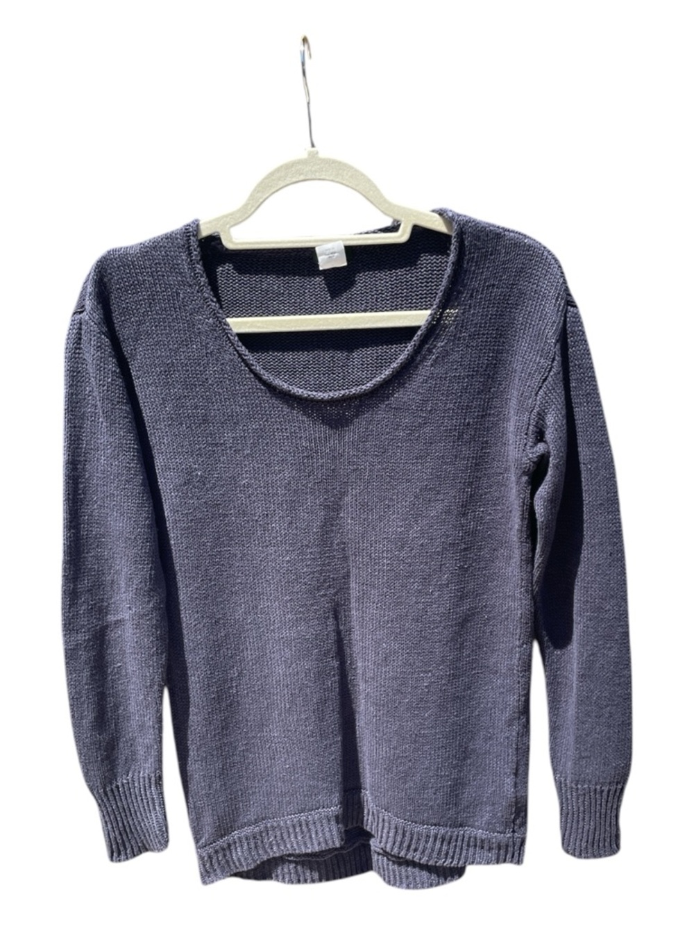 J Crew 100% Linen Knit Sweater Pullover Size S Crewneck Lightweight Long Sleeve
